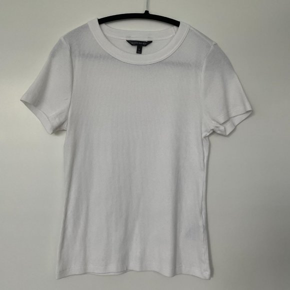 Banana Republic Ribbed Shrunken T-Shirt size medium women's. - Picture 7 of 11